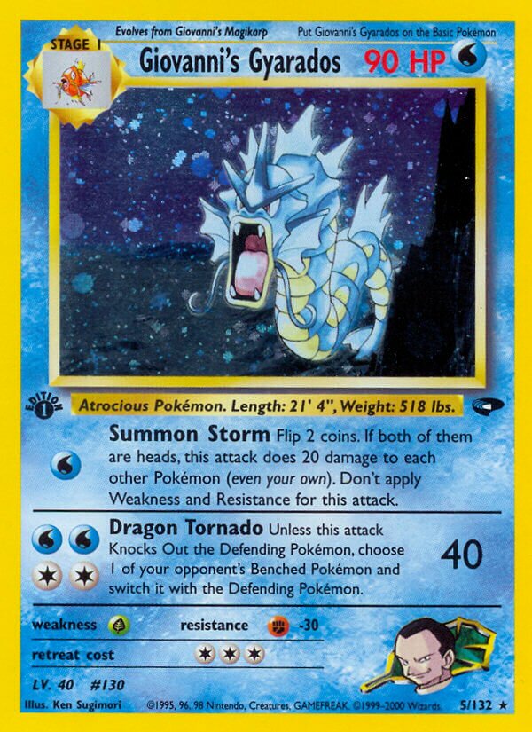 Giovanni's Gyarados 005/132 — Gym Challenge (English Pokémon TCG card)