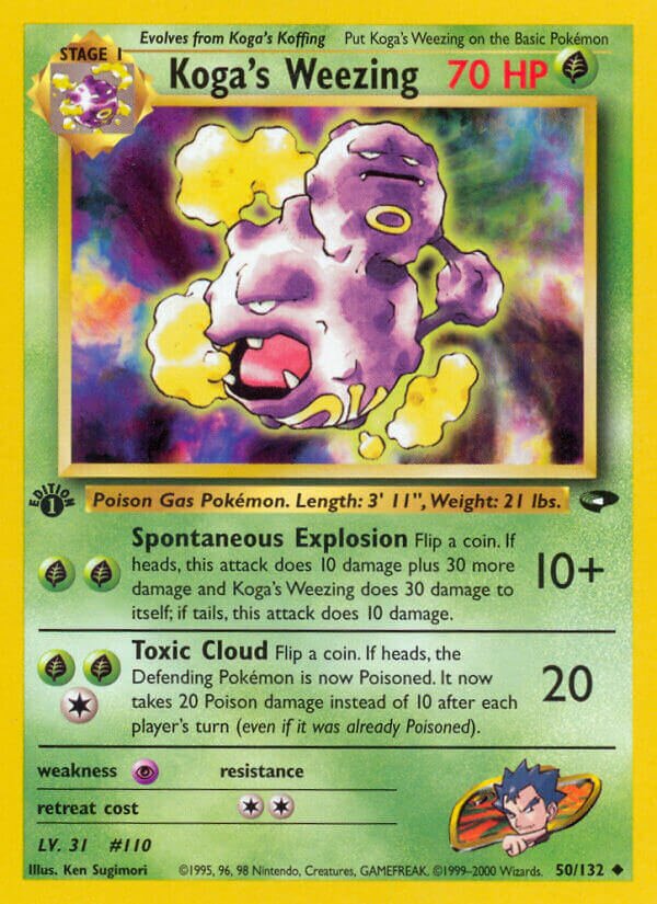 Koga's Weezing 050/132 — Gym Challenge (English Pokémon TCG card)