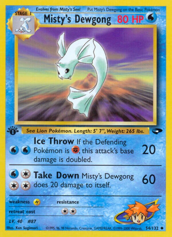 Misty's Dewgong 054/132 — Gym Challenge (English Pokémon TCG card)