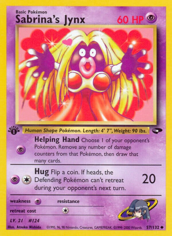 Sabrina's Jynx 057/132 — Gym Challenge (English Pokémon TCG card)