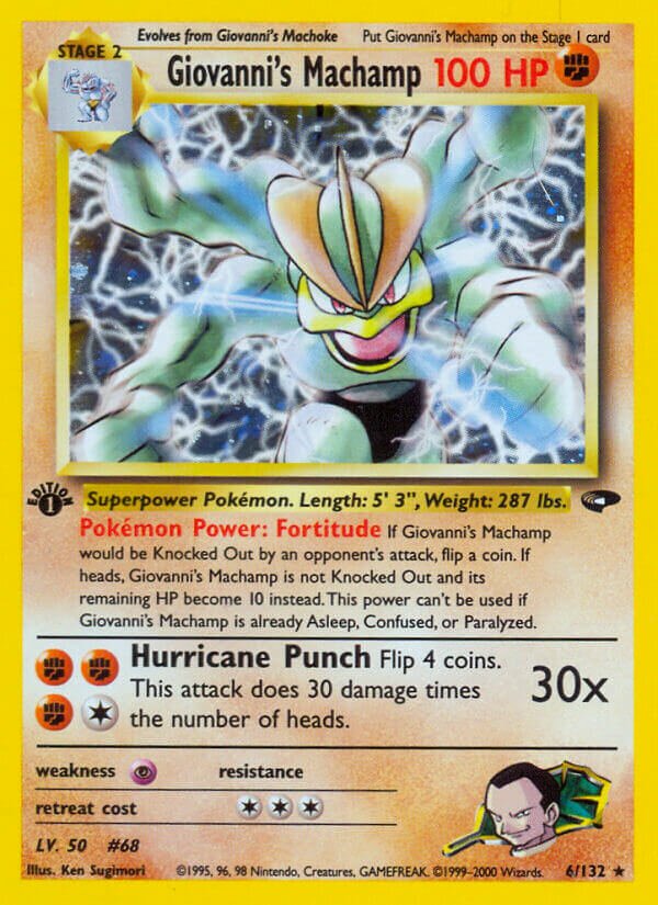 Giovanni's Machamp 006/132 — Gym Challenge (English Pokémon TCG card)
