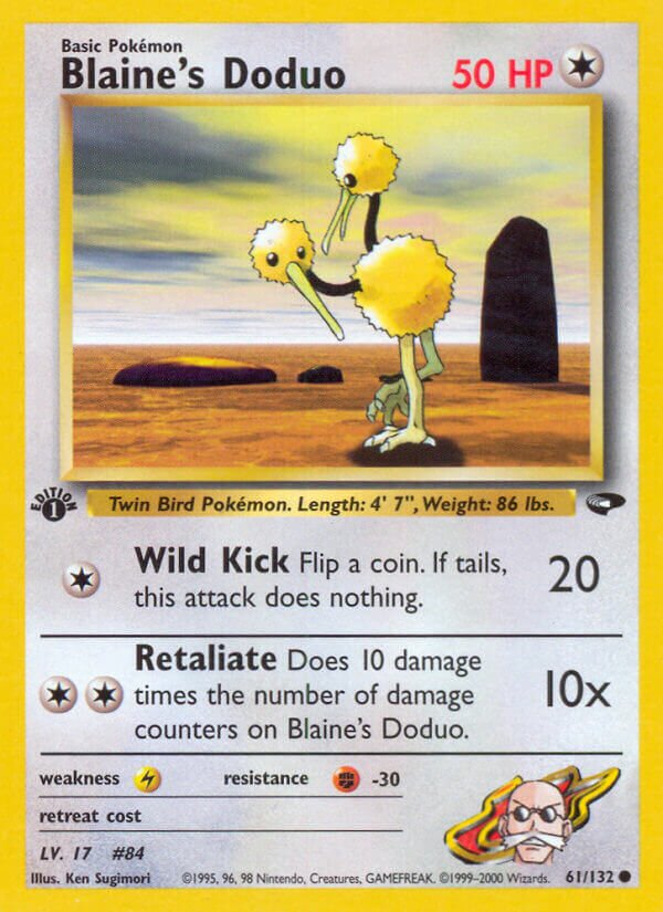 Blaine's Doduo 061/132 — Gym Challenge (English Pokémon TCG card)