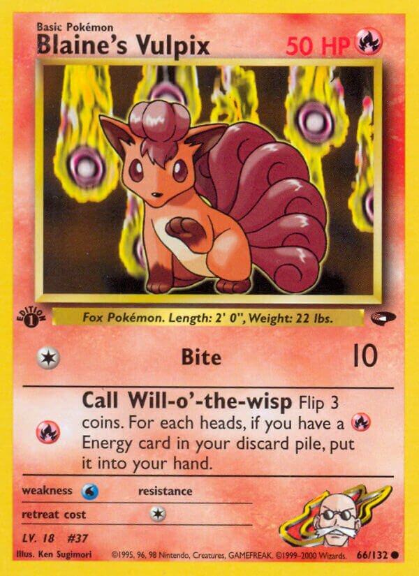Blaine's Vulpix 066/132 — Gym Challenge (English Pokémon TCG card)