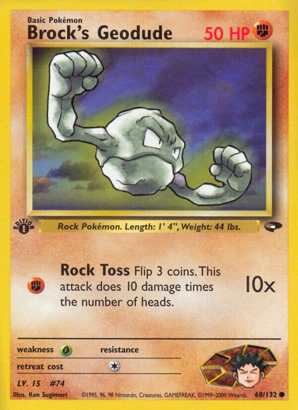 Brock's Geodude 068/132 — Gym Challenge (English Pokémon TCG card)