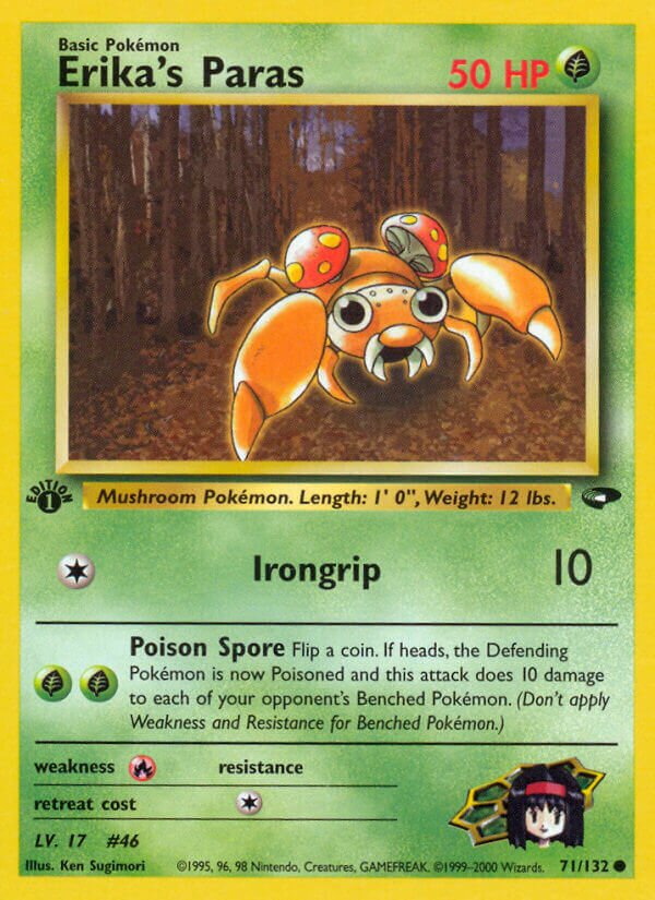 Erika's Paras 071/132 — Gym Challenge (English Pokémon TCG card)