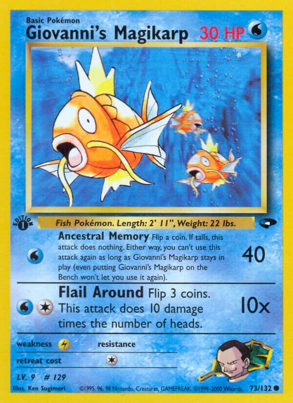 Giovanni's Magikarp 073/132 — Gym Challenge (English Pokémon TCG card)