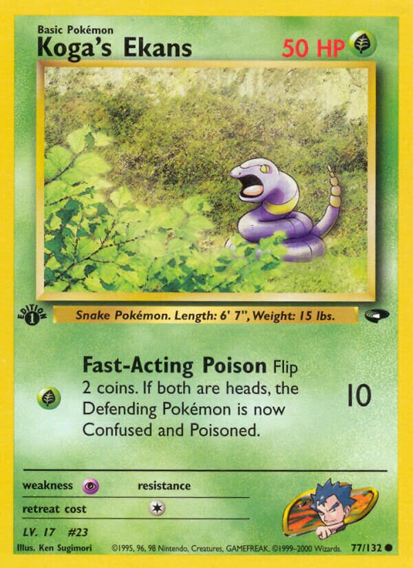 Koga's Ekans 077/132 — Gym Challenge (English Pokémon TCG card)