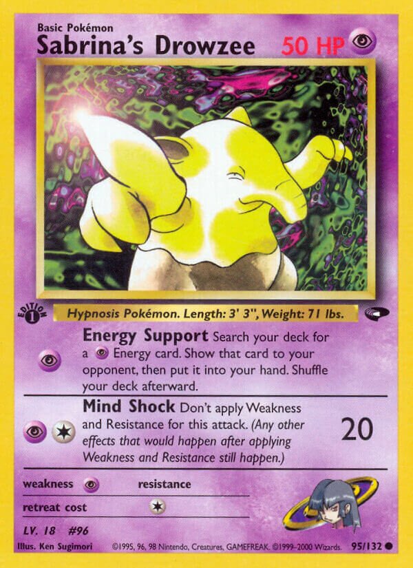 Sabrina's Drowzee 095/132 — Gym Challenge (English Pokémon TCG card)