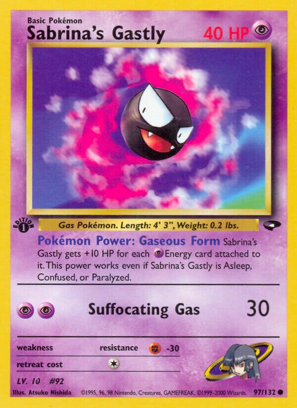 Sabrina's Gastly 097/132 — Gym Challenge (English Pokémon TCG card)