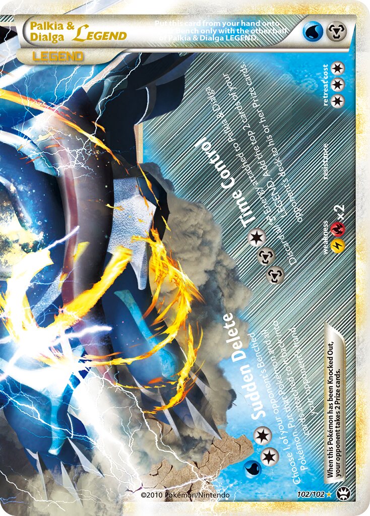 Palkia & Dialga LEGEND 102/103 — Triumphant (English Pokémon TCG card)