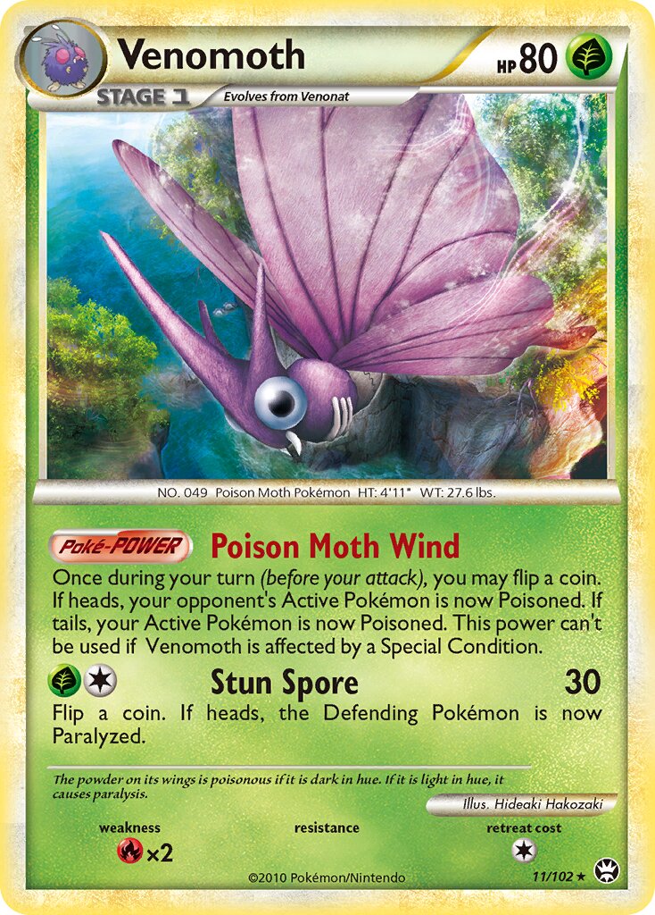 Venomoth 011/103 — Triumphant (English Pokémon TCG card)