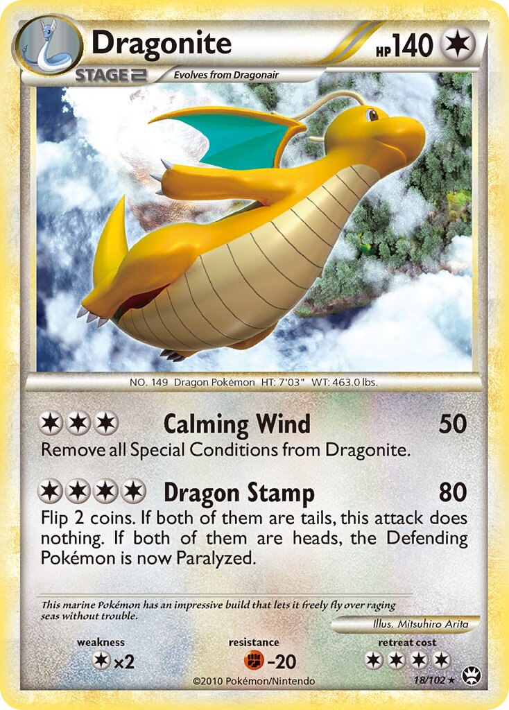 Dragonite 018/103 — Triumphant (English Pokémon TCG card)