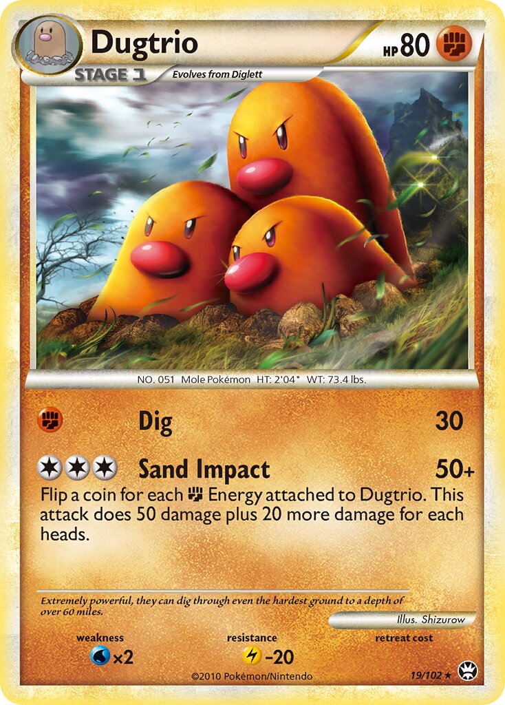 Dugtrio 019/103 — Triumphant (English Pokémon TCG card)