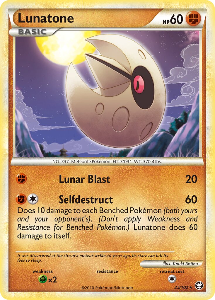 Lunatone 025/103 — Triumphant (English Pokémon TCG card)
