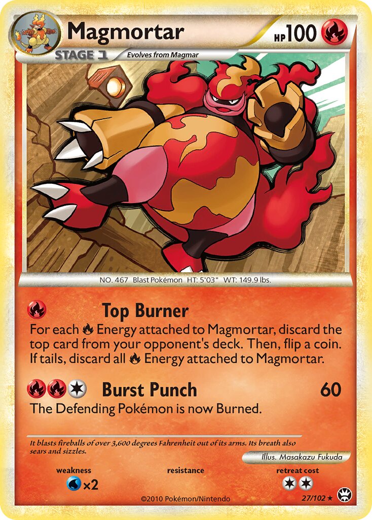 Magmortar 027/103 — Triumphant (English Pokémon TCG card)