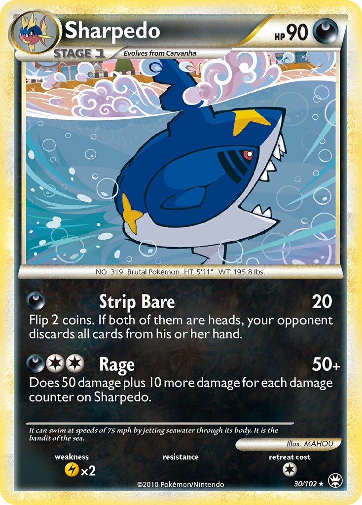 Sharpedo 030/103 — Triumphant (English Pokémon TCG card)