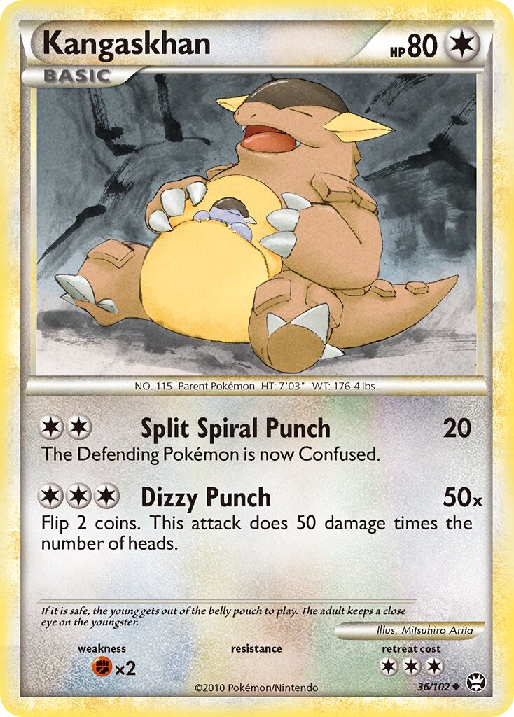 Kangaskhan 036/103 — Triumphant (English Pokémon TCG card)