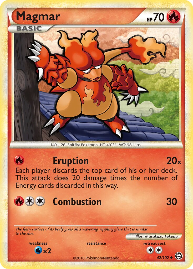 Magmar 042/103 — Triumphant (English Pokémon TCG card)