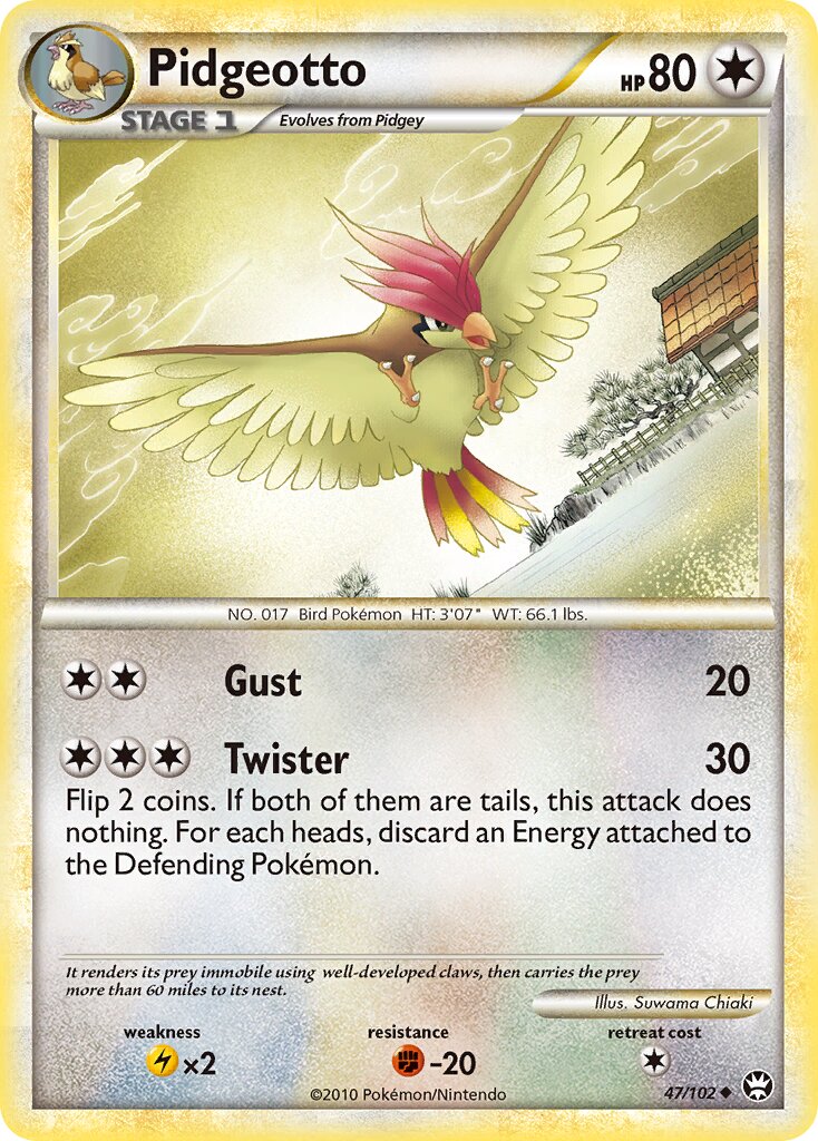 Pidgeotto 047/103 — Triumphant (English Pokémon TCG card)