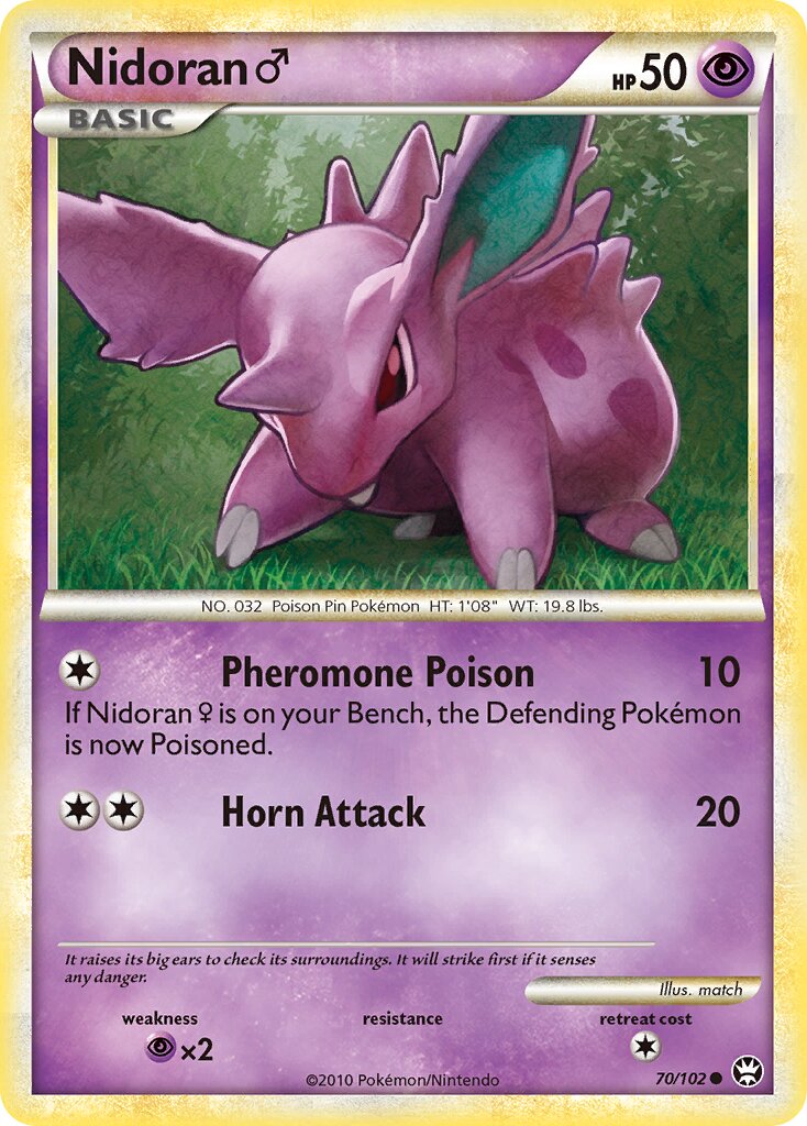 Nidoran ♂ 070/103 — Triumphant (English Pokémon TCG card)