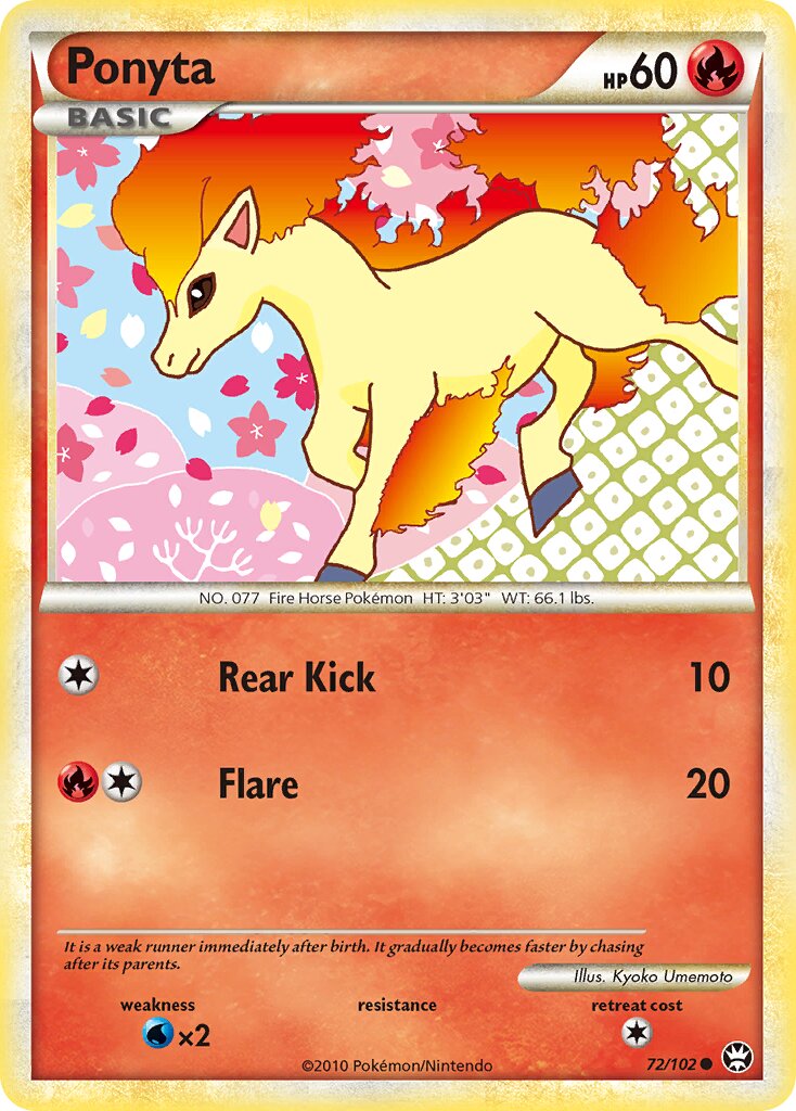 Ponyta 072/103 — Triumphant (English Pokémon TCG card)