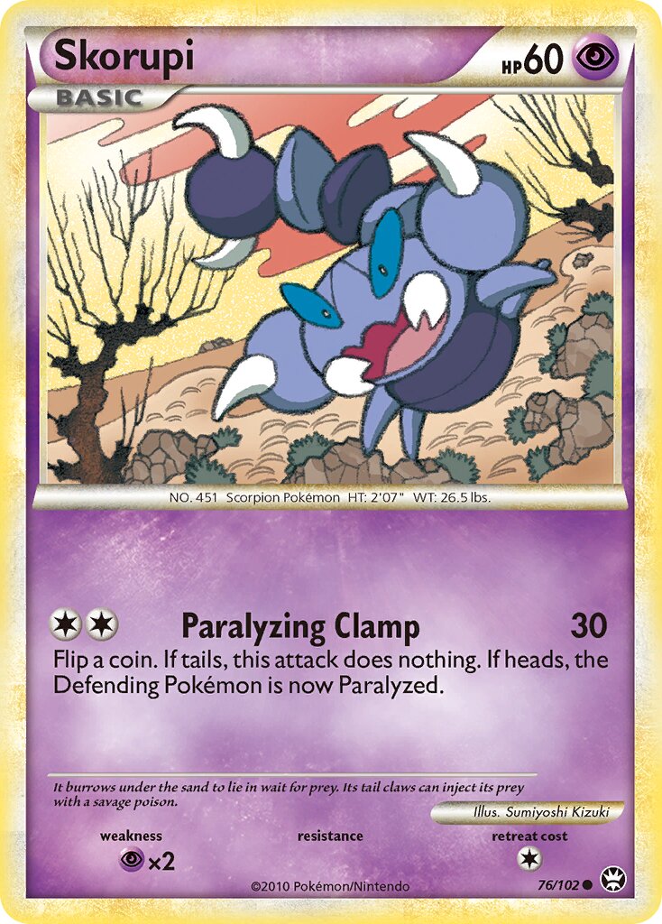 Skorupi 076/103 — Triumphant (English Pokémon TCG card)