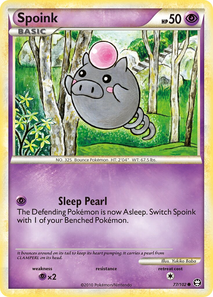 Spoink 077/103 — Triumphant (English Pokémon TCG card)