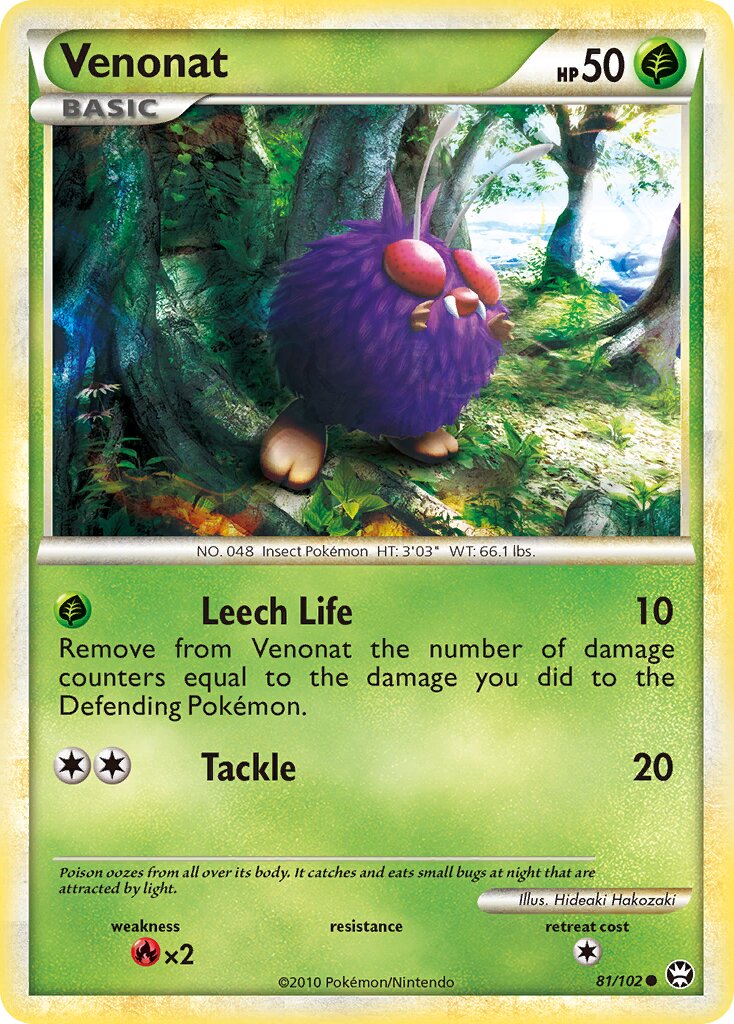 Venonat 081/103 — Triumphant (English Pokémon TCG card)