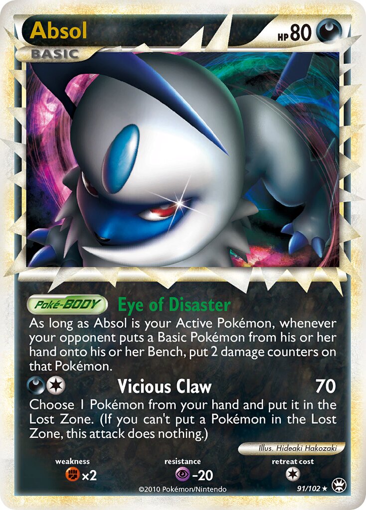 Absol 091/103 — Triumphant (English Pokémon TCG card)