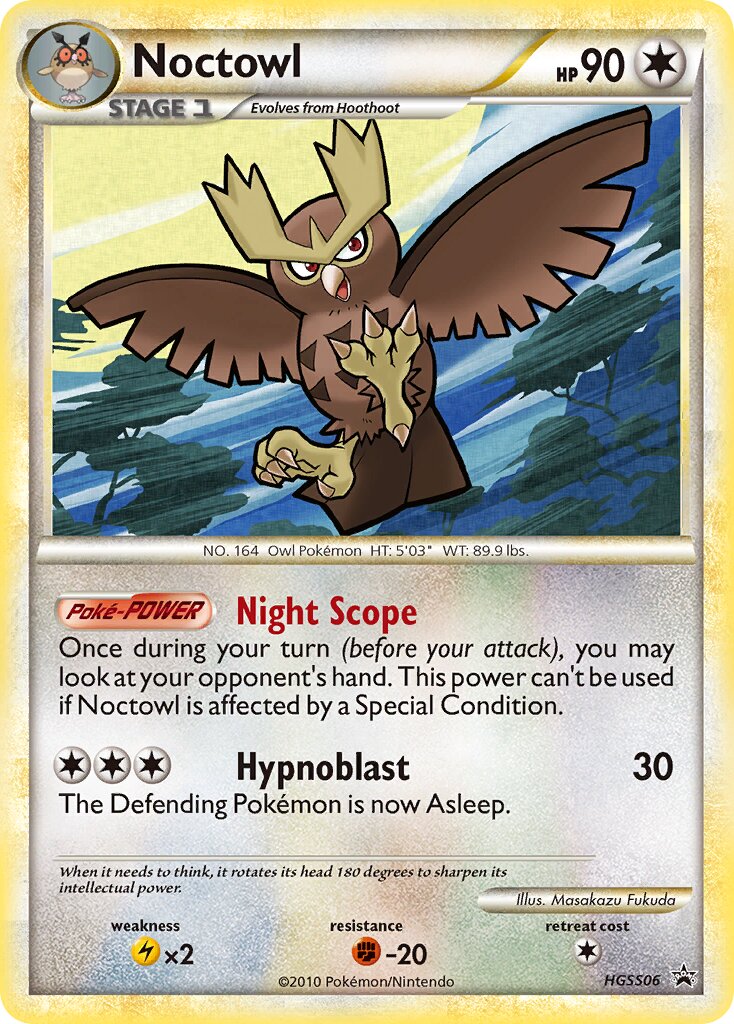 Noctowl 006/16 — HeartGold & SoulSilver Promos (English Pokémon TCG card)