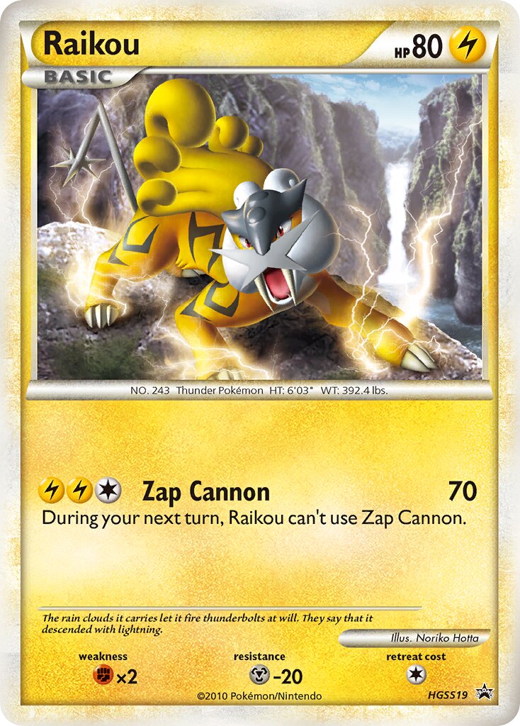 Raikou 019/16 — HeartGold & SoulSilver Promos (English Pokémon TCG card)