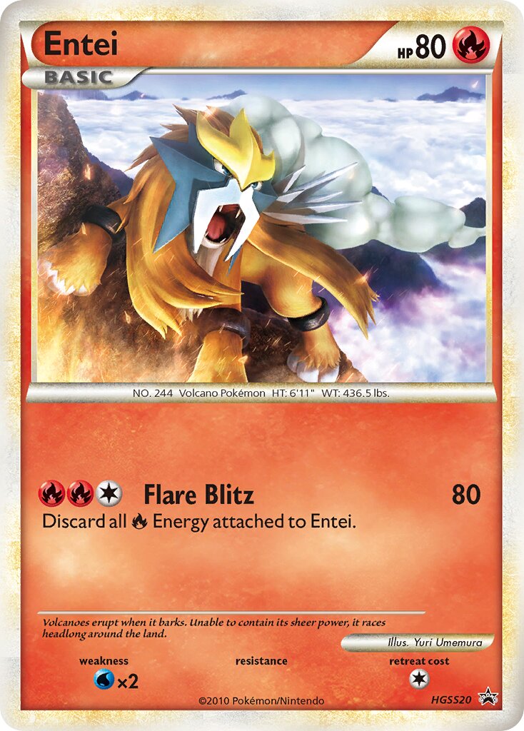 Entei 020/16 — HeartGold & SoulSilver Promos (English Pokémon TCG card)