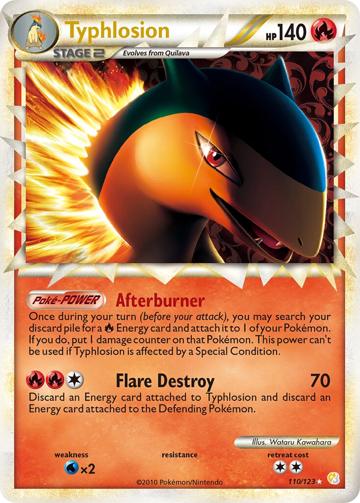 Typhlosion 110 — HeartGold & SoulSilver (English Pokémon TCG card)