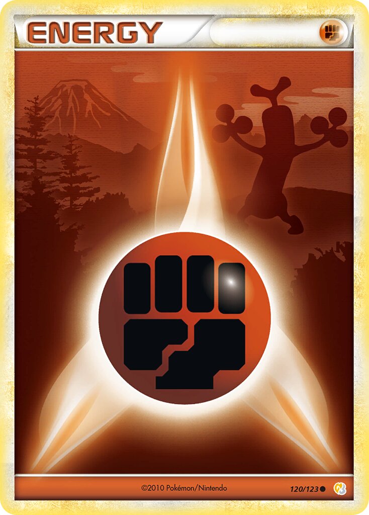 Fighting Energy 120 — HeartGold & SoulSilver (English Pokémon TCG card)
