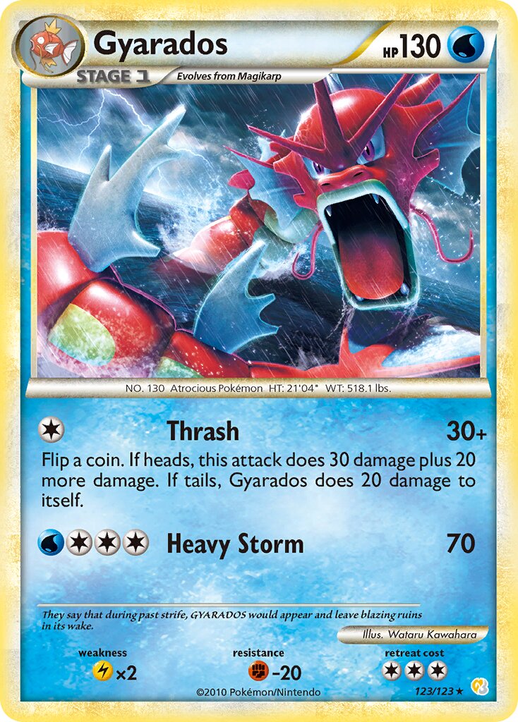 Gyarados 123 — HeartGold & SoulSilver (English Pokémon TCG card)