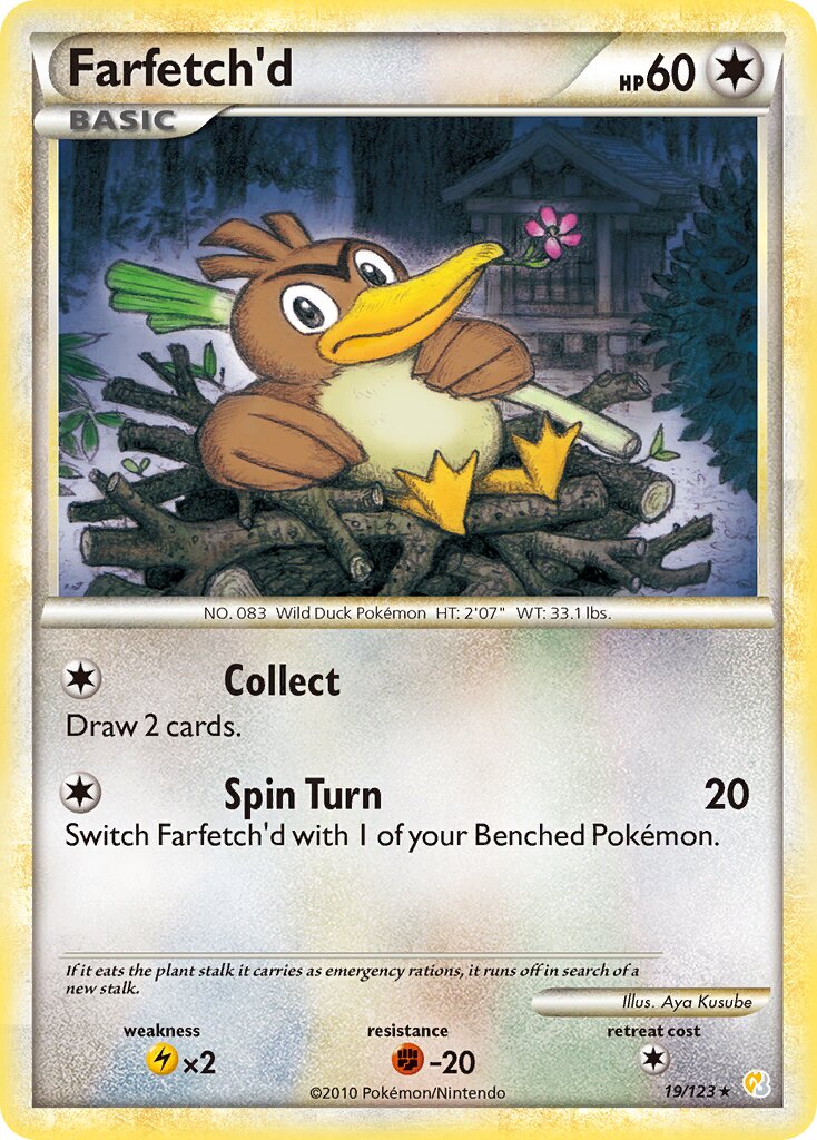 Farfetch'd 019 — HeartGold & SoulSilver (English Pokémon TCG card)