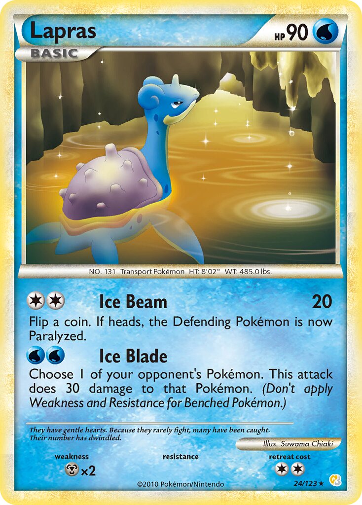 Lapras 024 — HeartGold & SoulSilver (English Pokémon TCG card)