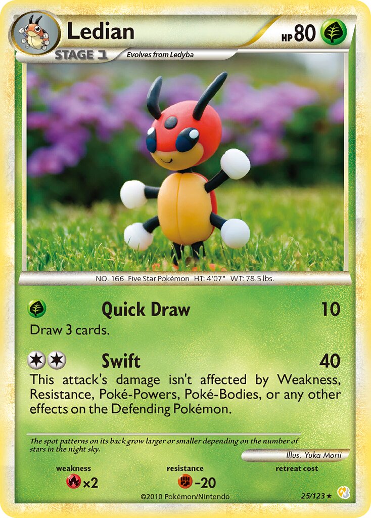 Ledian 025 — HeartGold & SoulSilver (English Pokémon TCG card)
