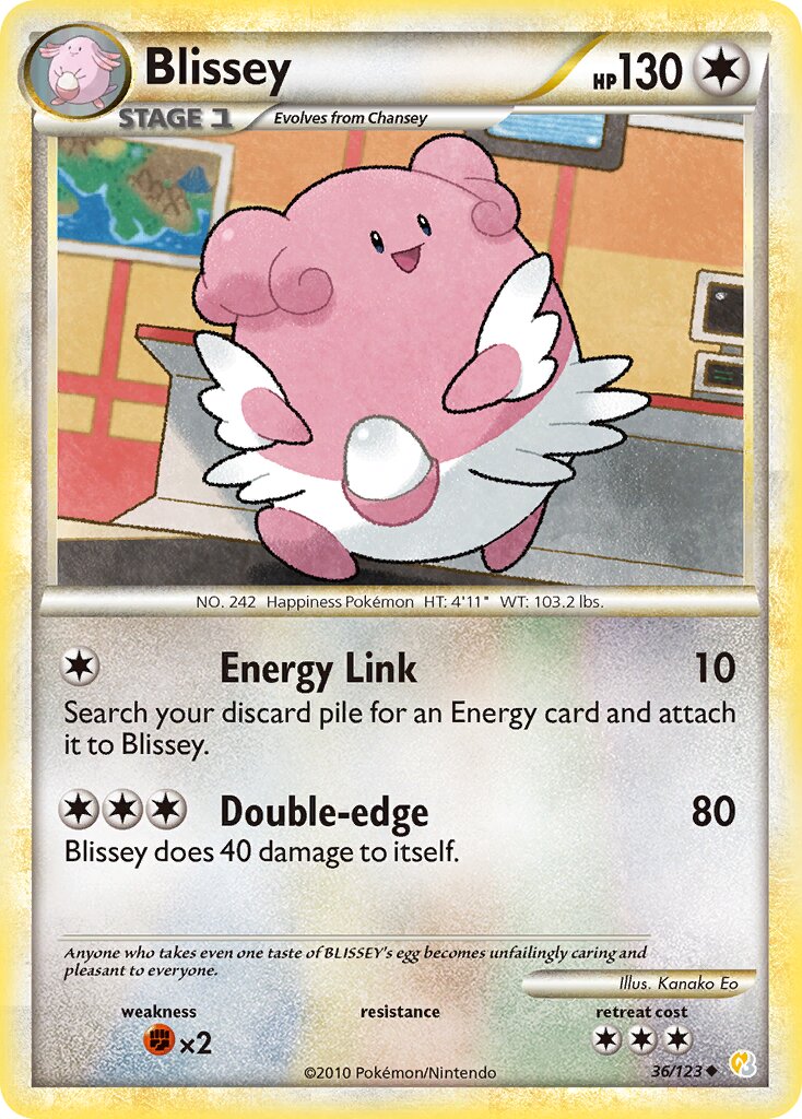Blissey 036 — HeartGold & SoulSilver (English Pokémon TCG card)