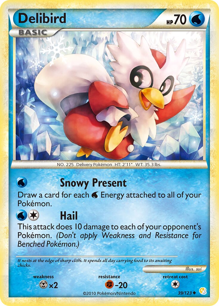 Delibird 039 — HeartGold & SoulSilver (English Pokémon TCG card)