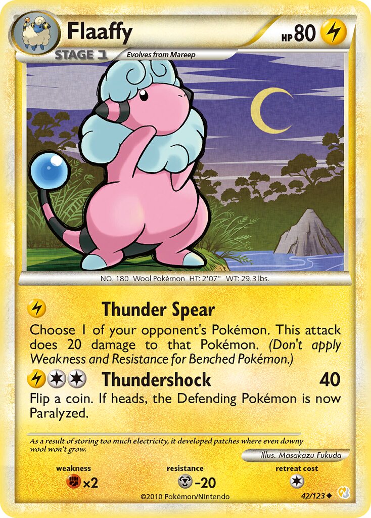 Flaaffy 042 — HeartGold & SoulSilver (English Pokémon TCG card)