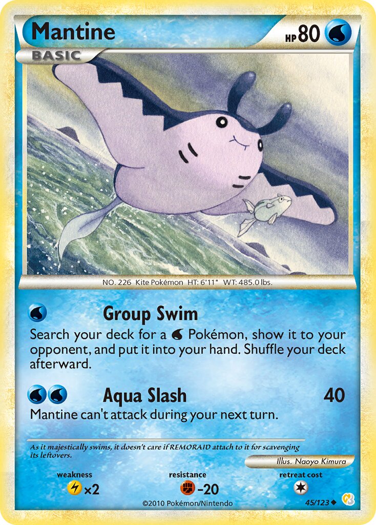 Mantine 045 — HeartGold & SoulSilver (English Pokémon TCG card)