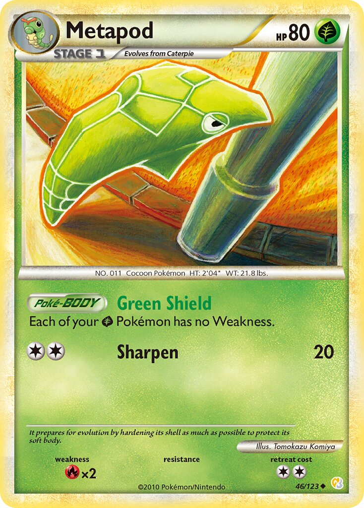 Metapod 046 — HeartGold & SoulSilver (English Pokémon TCG card)