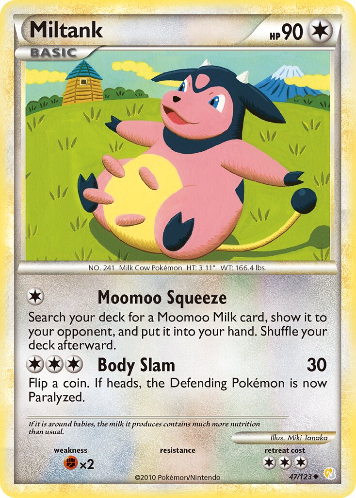 Miltank 047 — HeartGold & SoulSilver (English Pokémon TCG card)