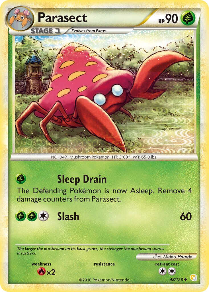 Parasect 048 — HeartGold & SoulSilver (English Pokémon TCG card)