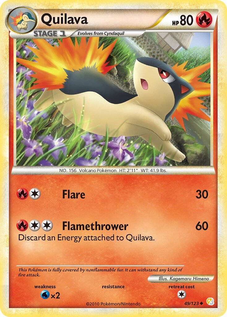 Quilava 049 — HeartGold & SoulSilver (English Pokémon TCG card)