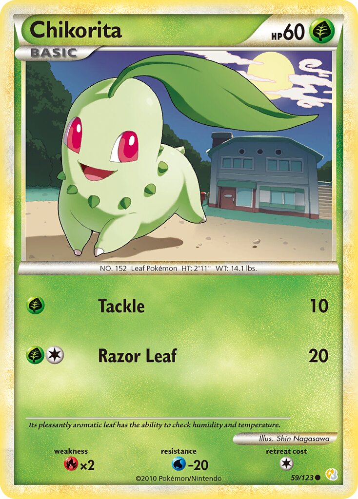 Chikorita 059 — HeartGold & SoulSilver (English Pokémon TCG card)