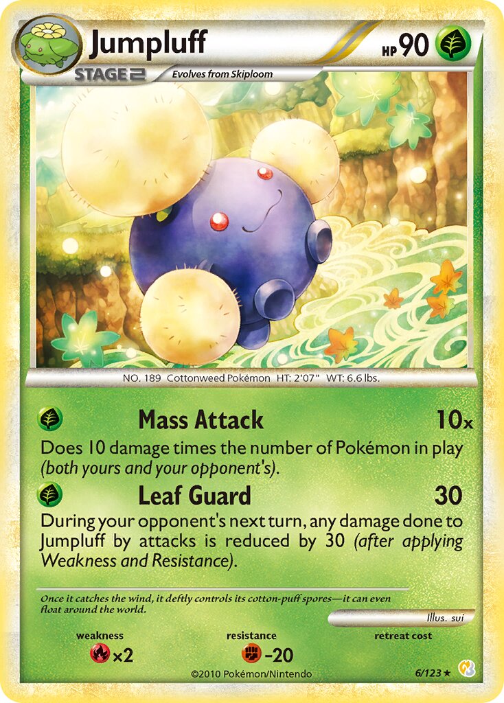 Jumpluff 006 — HeartGold & SoulSilver (English Pokémon TCG card)