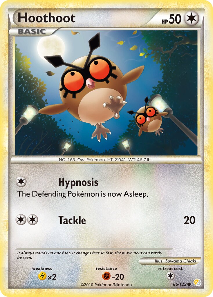 Hoothoot 066 — HeartGold & SoulSilver (English Pokémon TCG card)