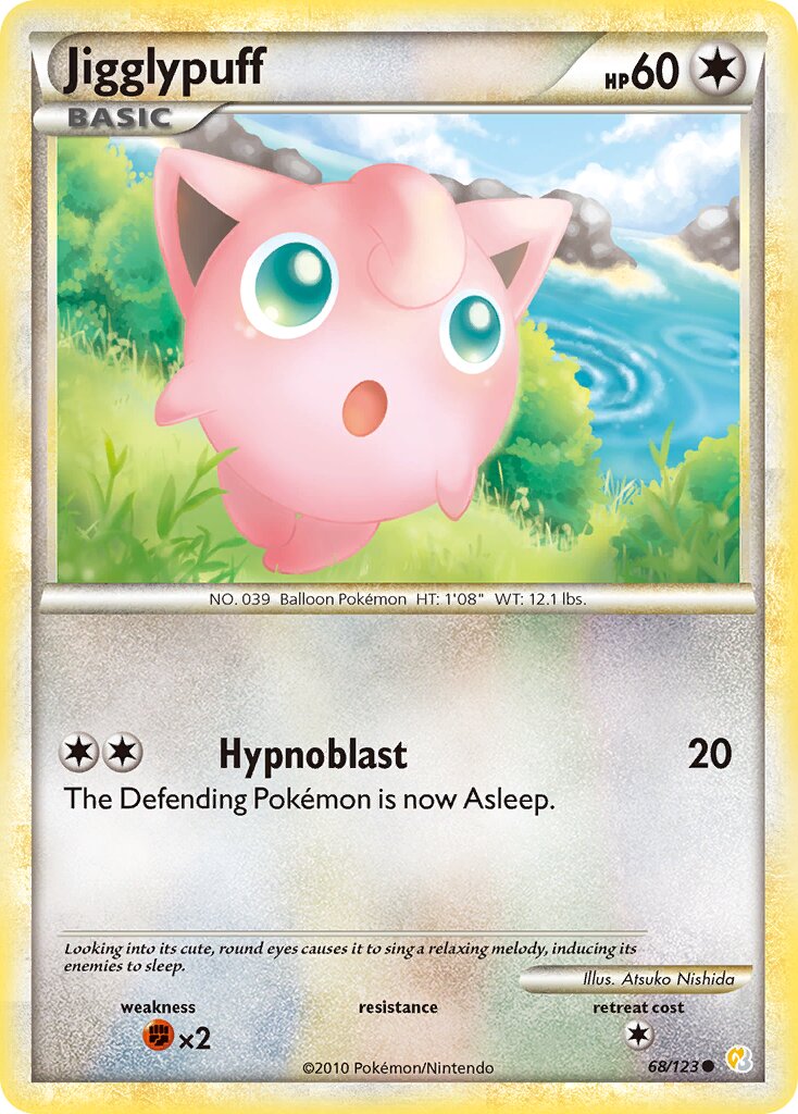 Jigglypuff 068 — HeartGold & SoulSilver (English Pokémon TCG card)
